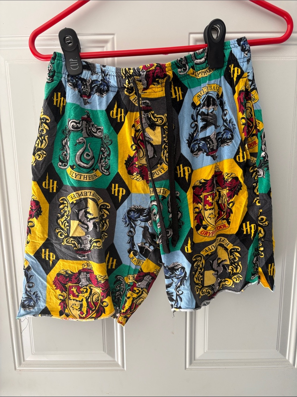 Harry Potter Multicolor House Crest Athletic Lounge Shorts
